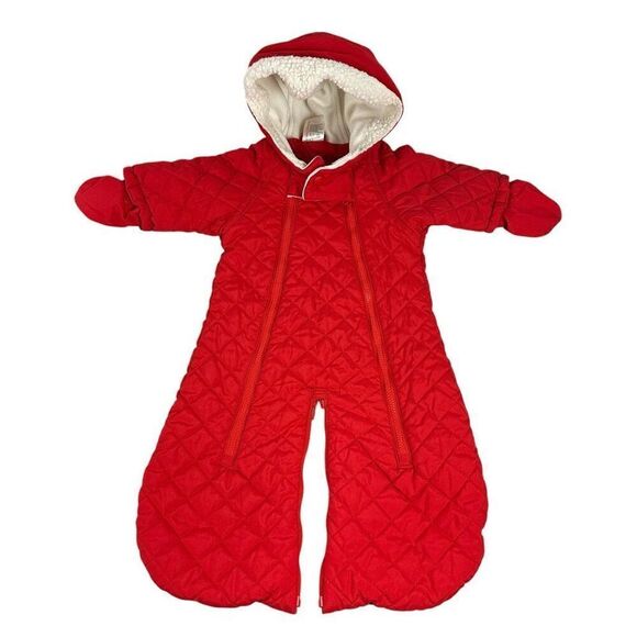 Hanna Andersson Red Hooded Snow Suit One Size Bunting - Picture 1 of 8